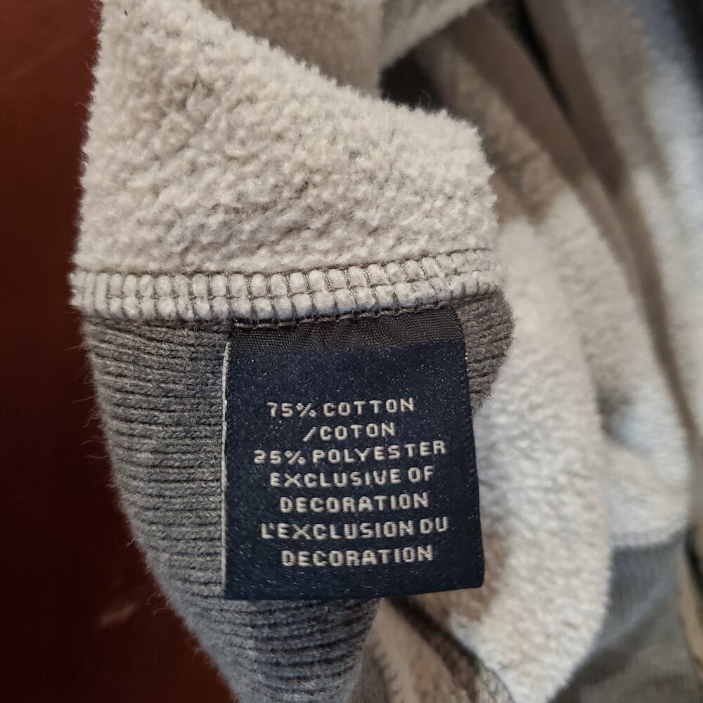Vtg 90s Y2K Abercrombie New York Athl Puff Logo Muscle Zip Sweatshirt Kid Size M - Picture 8 of 12